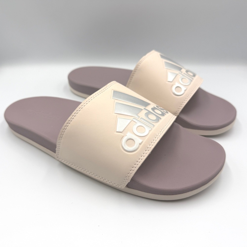 Adidas Adilette Comfort Slides Womens 10 Fig Mauve IG1273 Sandals **NEW**